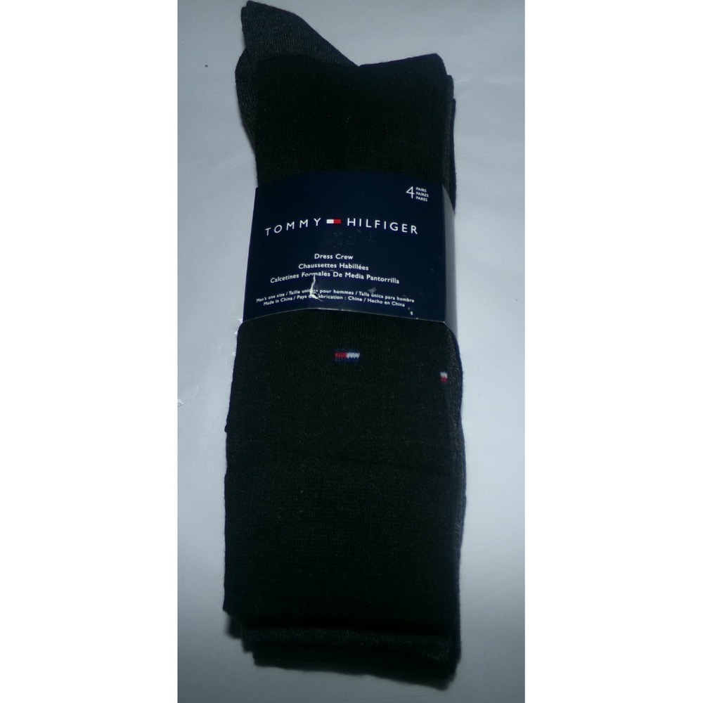 NWT MENS TOMMY HILFIGER DRESS SOCKS~4 PAIRS~OS